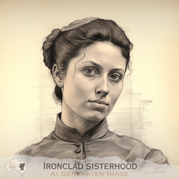 Artificial Intelligence image of convict woman from 1800s.